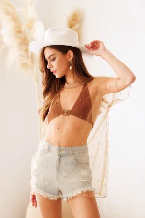 Pearl Point Mesh Top