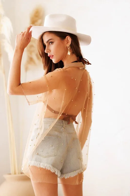 Pearl Point Mesh Top
