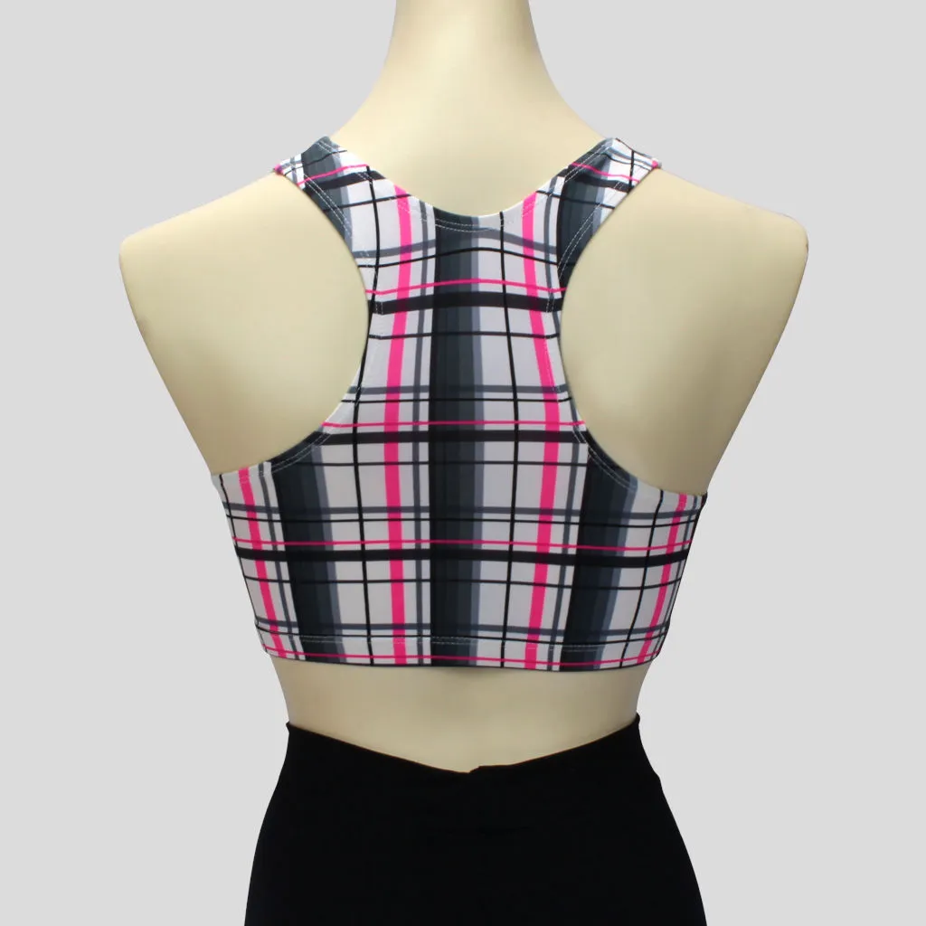 Pink Tartan Crop Top