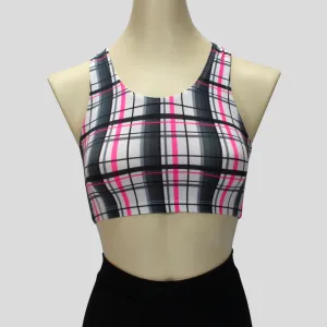 Pink Tartan Crop Top