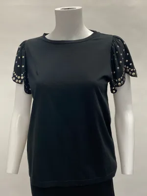PINKO T Shirt with Studded Sleeve