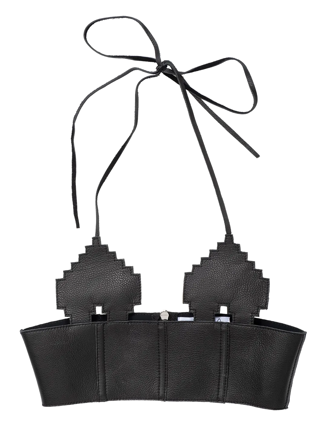Pixel Heart Leather Top