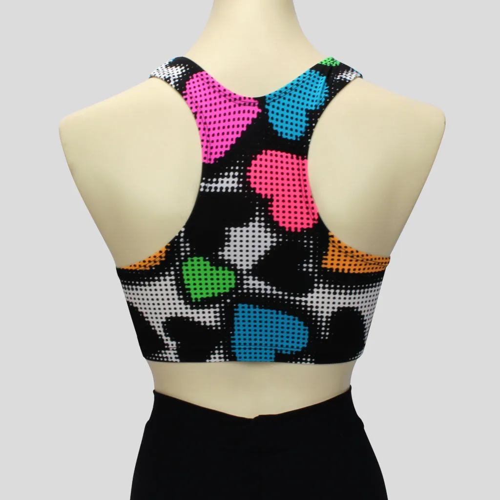 Pixel Hearts Crop Top