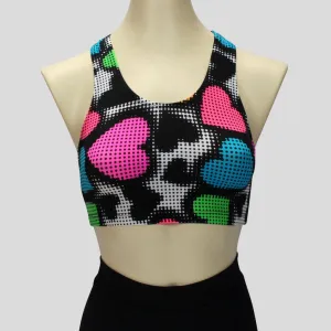 Pixel Hearts Crop Top