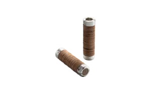 Plump Leather Handlebar Grips Brown