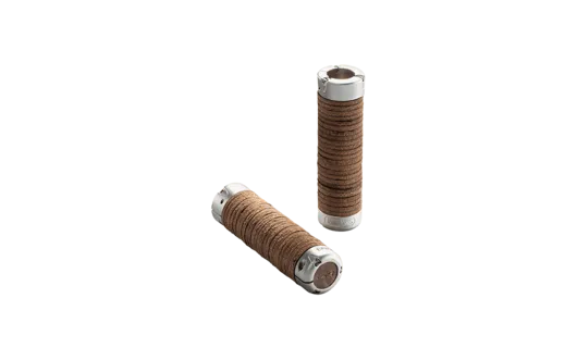 Plump Leather Handlebar Grips Brown