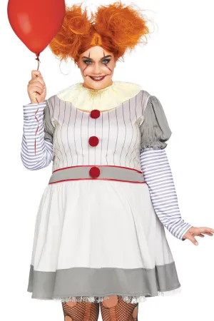 Plus Size Creepy Clown Costume