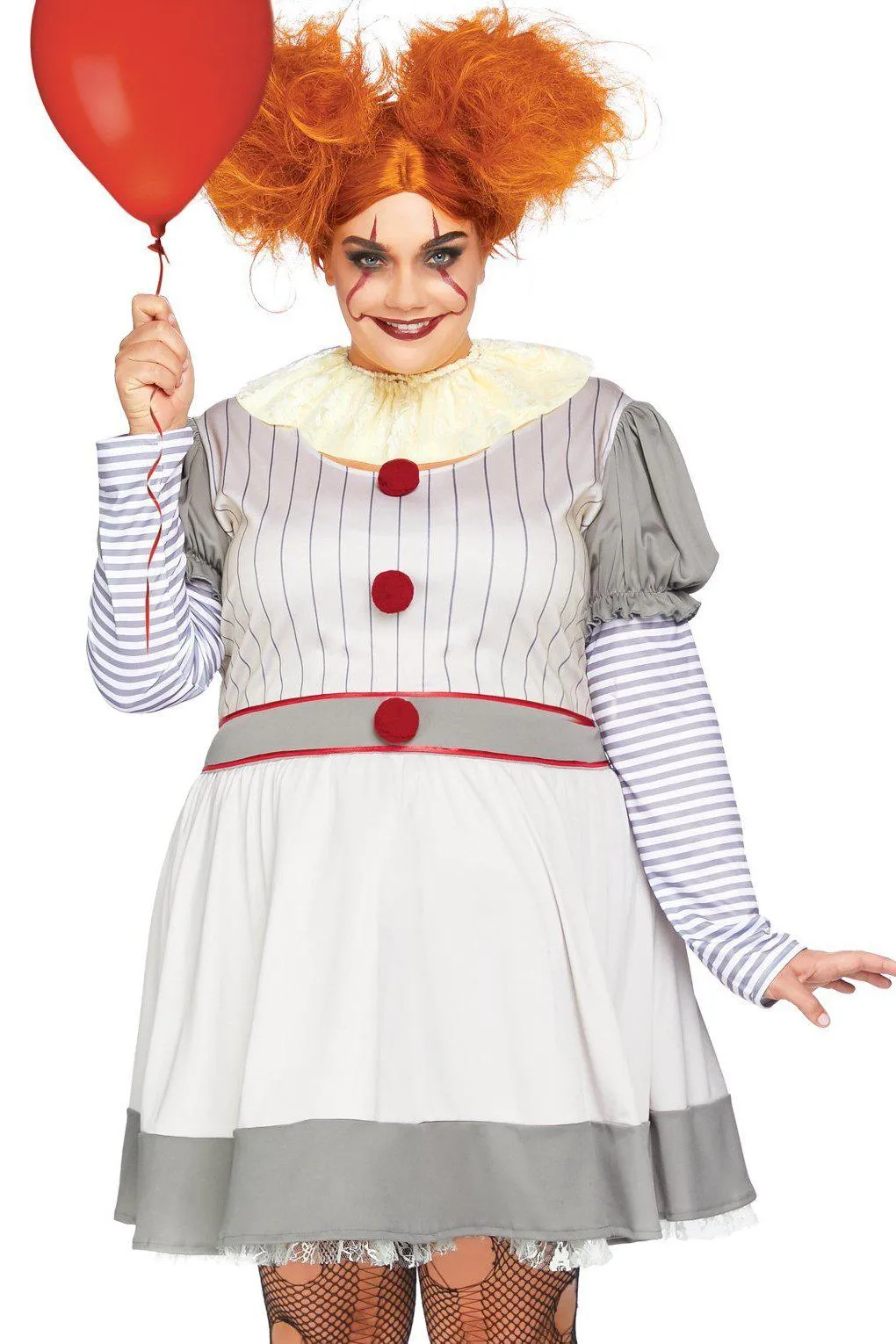 Plus Size Creepy Clown Costume