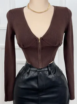 PRESLEY BROWN TOP