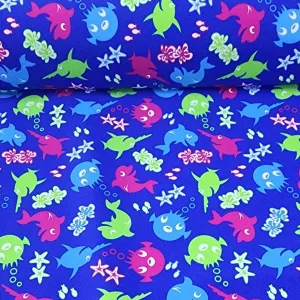 Printed Lycra Fabric Sword Fish 150cm