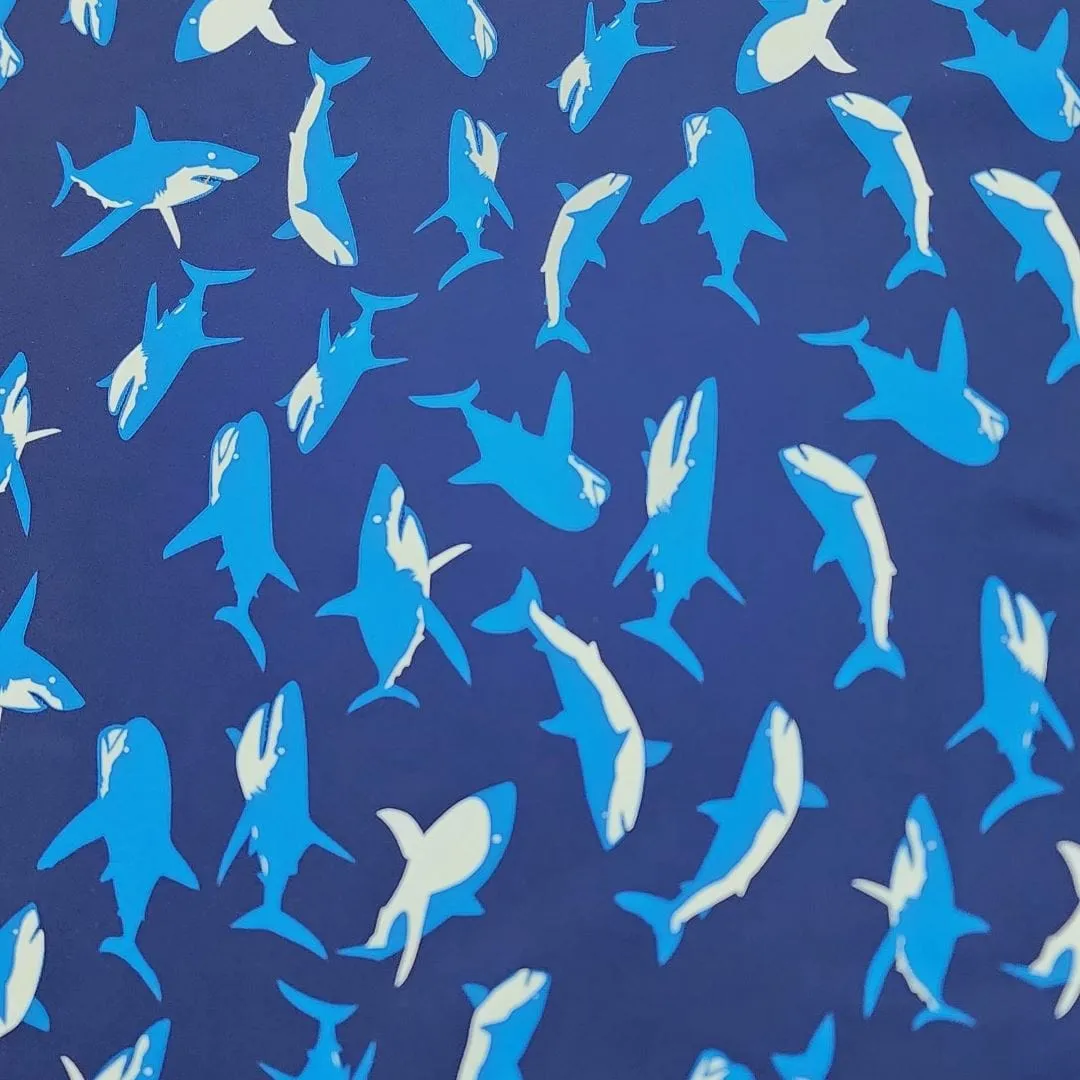 Printed Nylon Lycra Dolphins Fabric 150cm