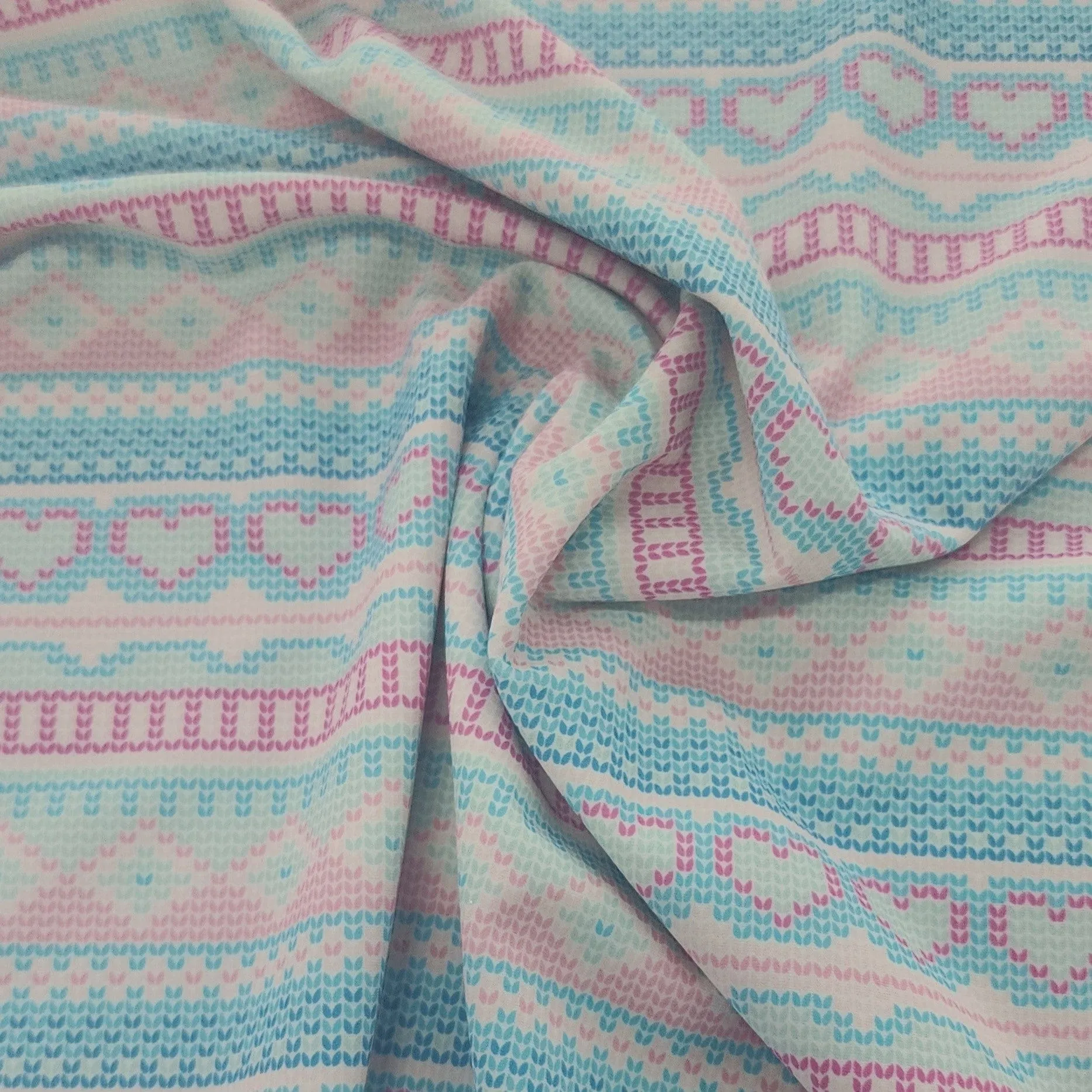 Printed Nylon Lycra Fabric 150cm Col 190