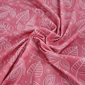 Printed Nylon Lycra Leaves Guava Fabric 150cm