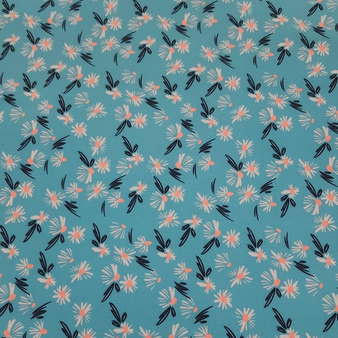Printed Nylon Lycra Small Flower Fabric 150cm