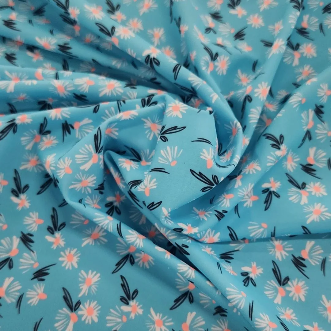 Printed Nylon Lycra Small Flower Fabric 150cm