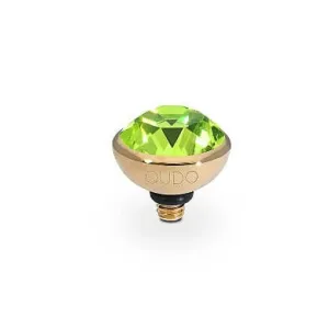 Qudo Bottone 10mm Gold Topper - Citrus Green