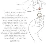 Qudo Bottone 10mm Silver Topper - Rose Opal