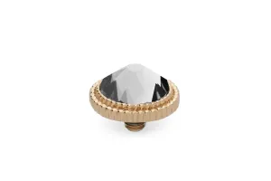 Qudo Fabero 10mm Gold Topper - Clear Crystal