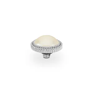 Qudo Fabero 10mm Silver Topper - Cream Pearl