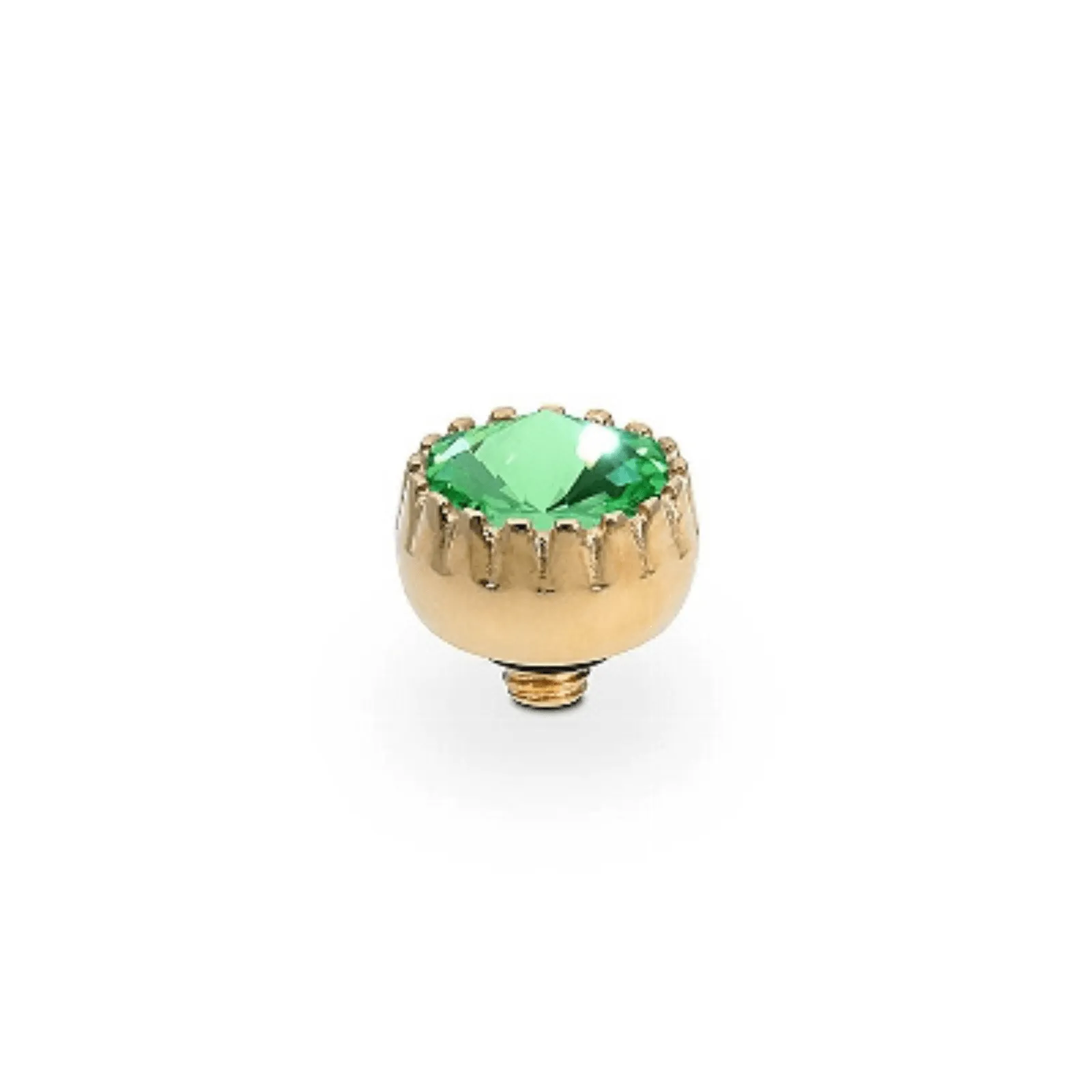 Qudo London 8mm Gold Topper - Peridot