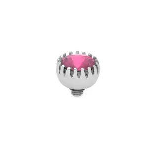 Qudo London 8mm Silver Topper - Rose