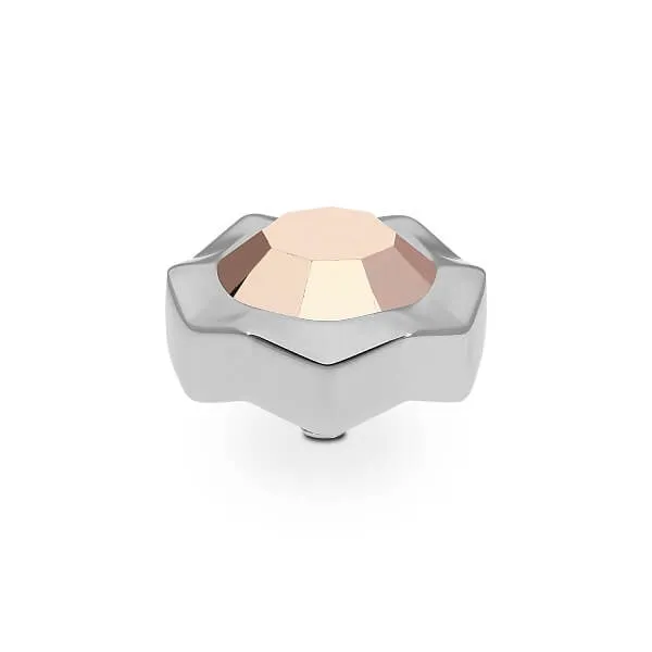 Qudo Nemoli 13mm Silver Topper - Capri Gold