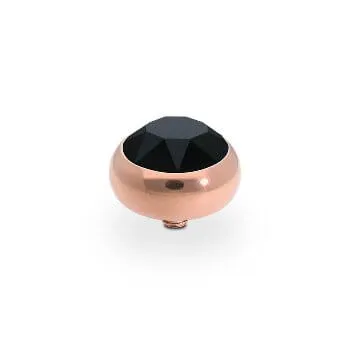 Qudo Sesto 10mm Rose Gold Topper - Jet