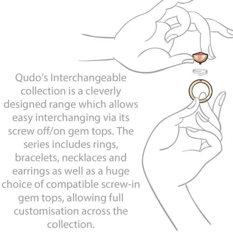 Qudo Sesto 10mm Rose Gold Topper - Light Siam