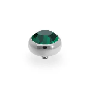 Qudo Sesto 10mm Silver Topper - Emerald