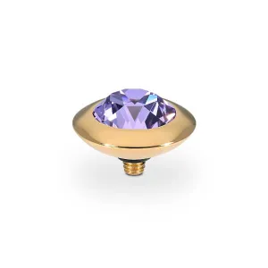 Qudo Tondo 13mm Gold Topper - Violet