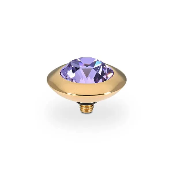 Qudo Tondo 13mm Gold Topper - Violet