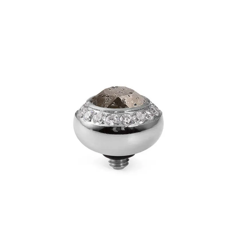 Qudo Tondo Deluxe 10mm Silver Topper - Black Patina
