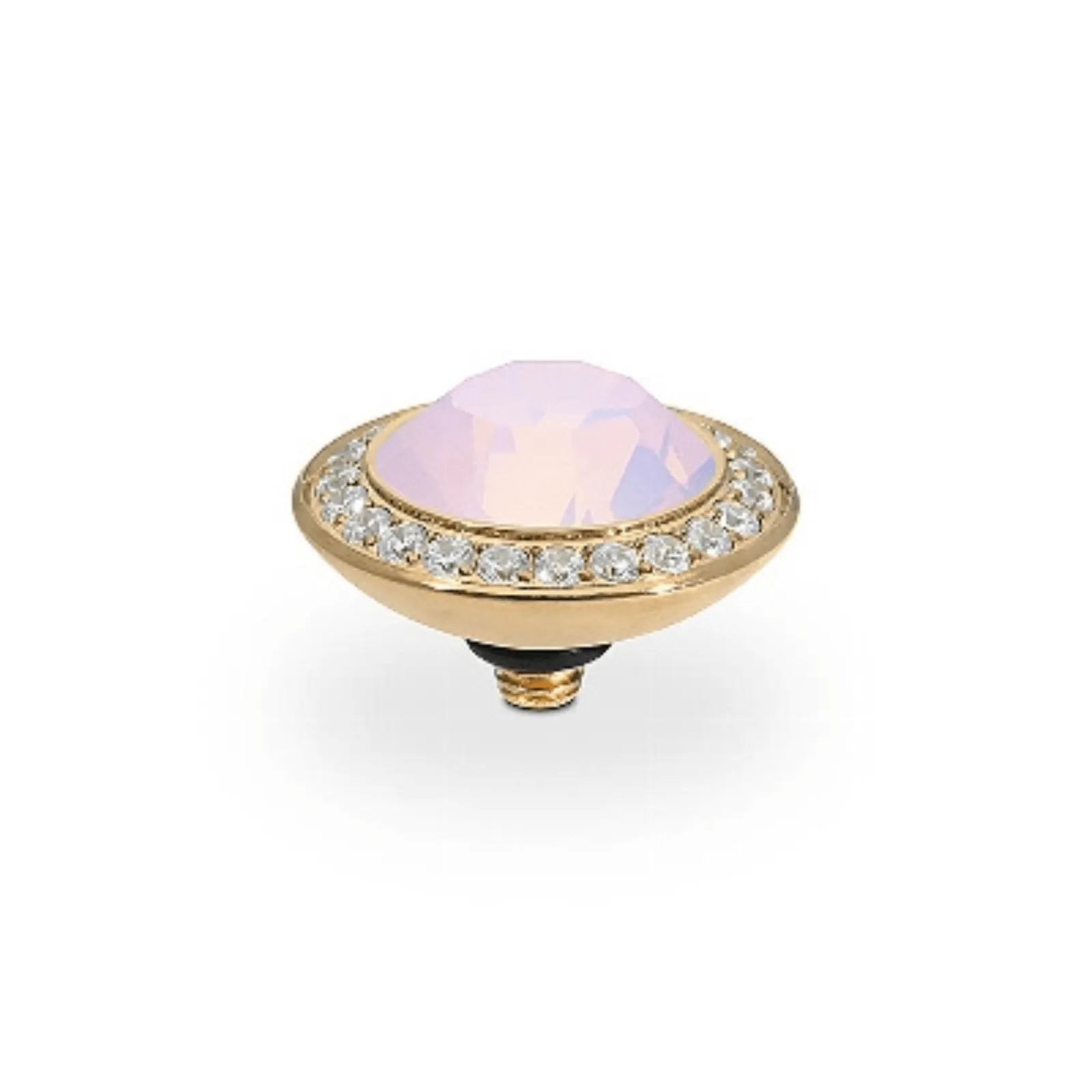 Qudo Tondo Deluxe 13mm Gold Topper - Rose Opal