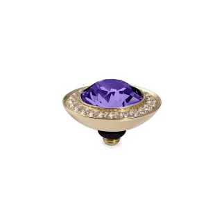 Qudo Tondo Deluxe 13mm Gold Topper - Tanzanite