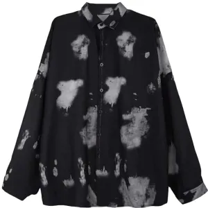 "DARK CLOUD PRINT LONG-SLEEVED" SHIRT N042606