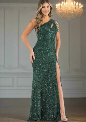 "EMERALD" SEQUIN EVENING DRESS
