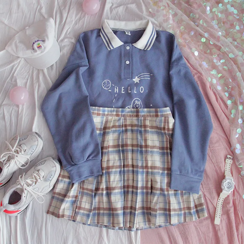 "HELLO PLANET" SWEATSHIRT N111205