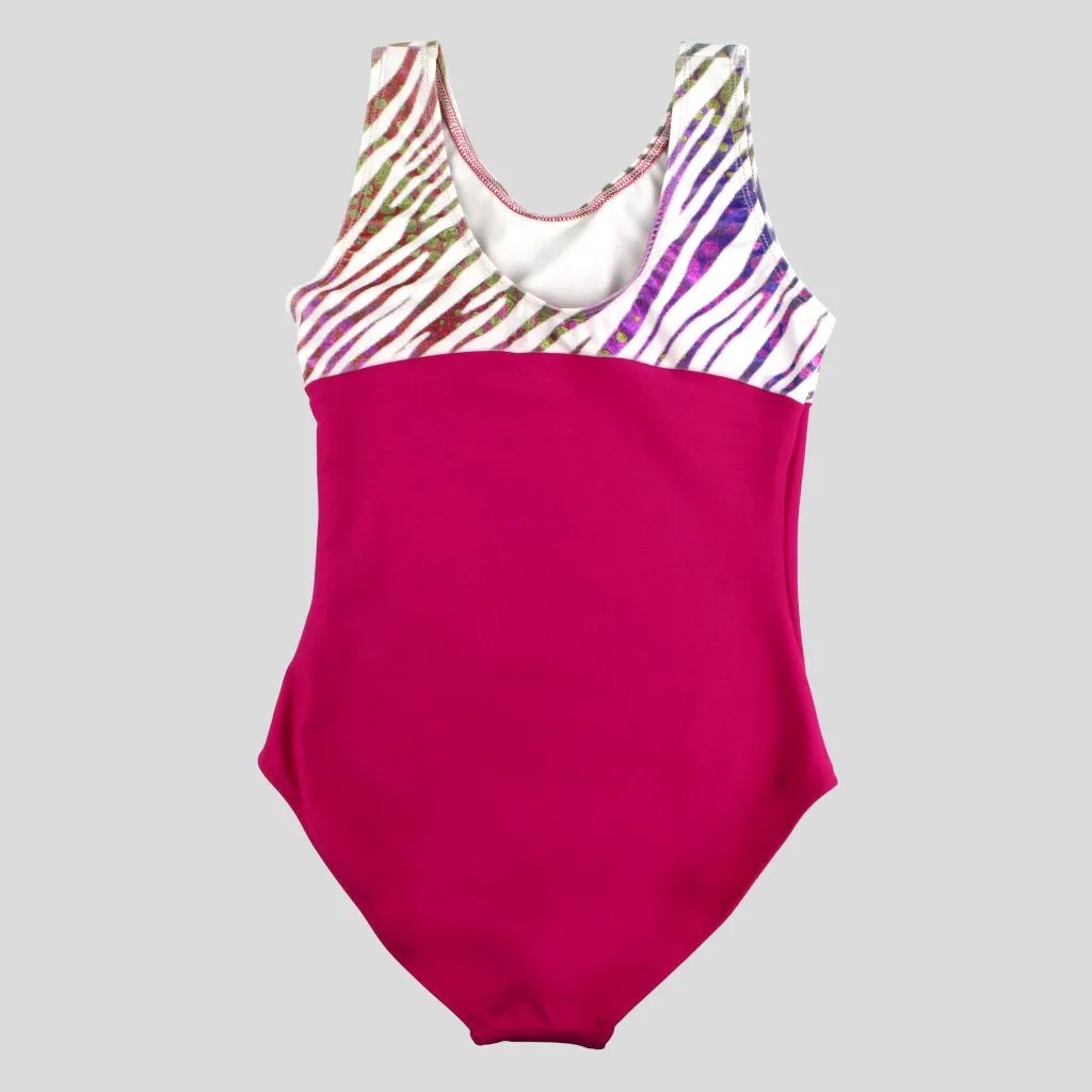 Rainbow Zebra Pink Leotard