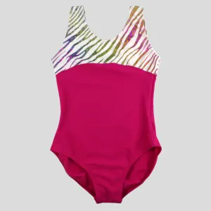 Rainbow Zebra Pink Leotard