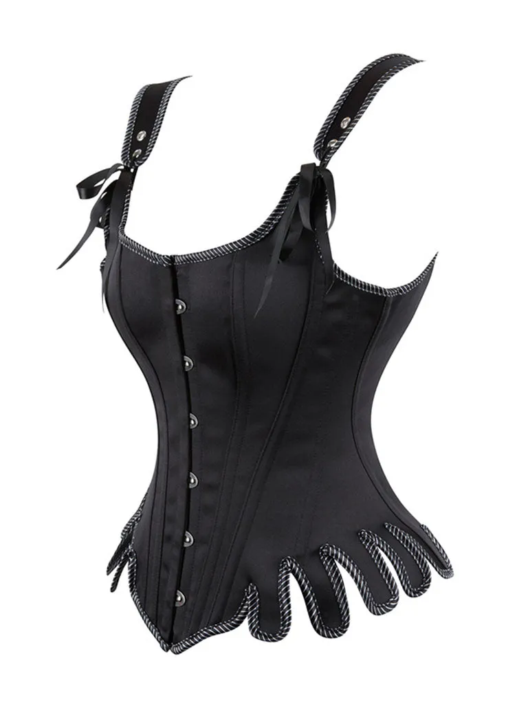 Retro U Neck Tight Waist Steel Frame Corset Top