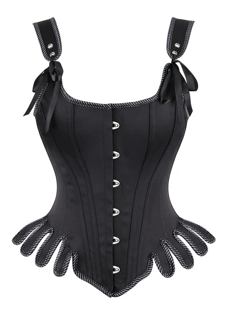 Retro U Neck Tight Waist Steel Frame Corset Top