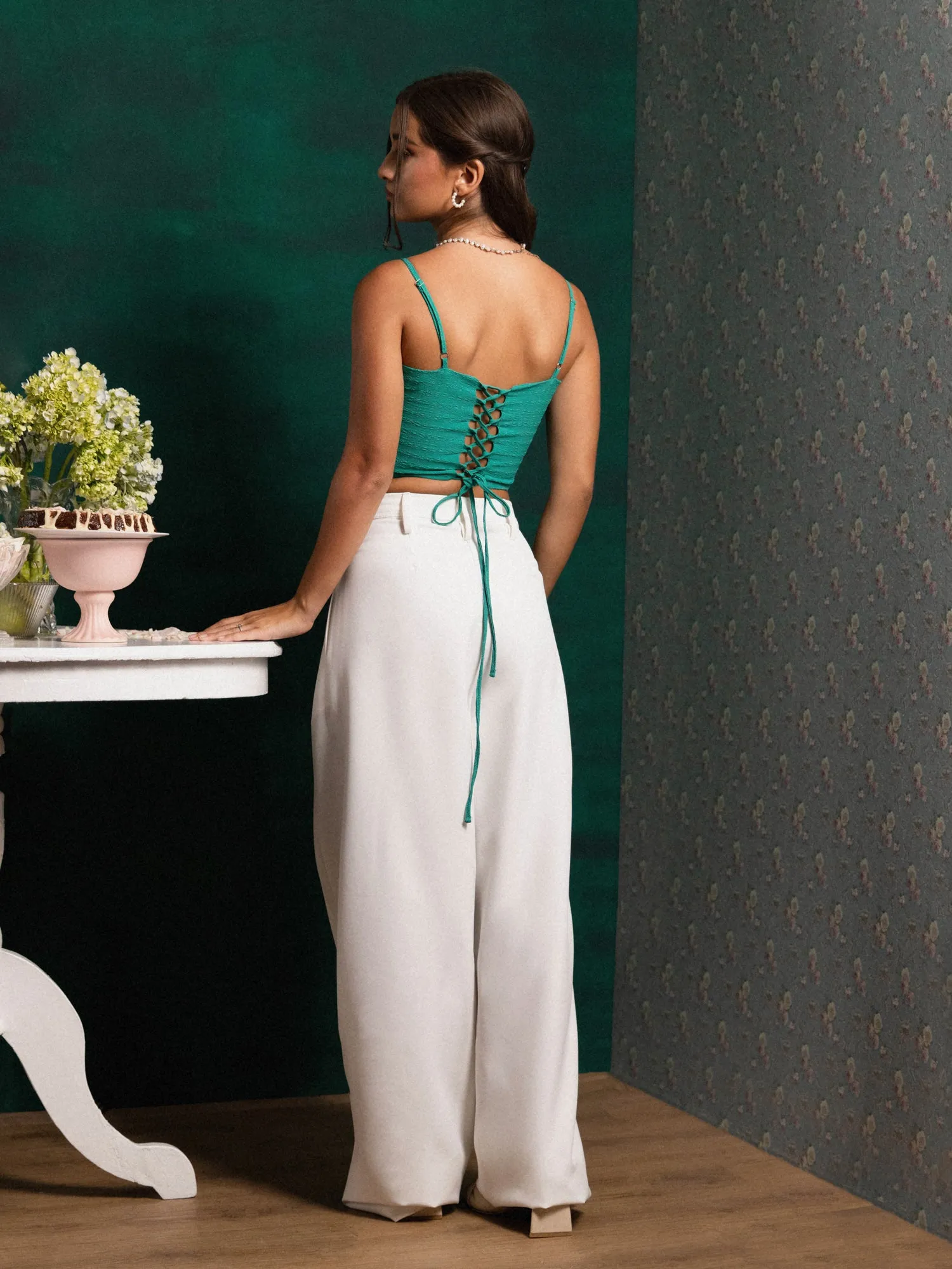 Ring Detailed Corset Top