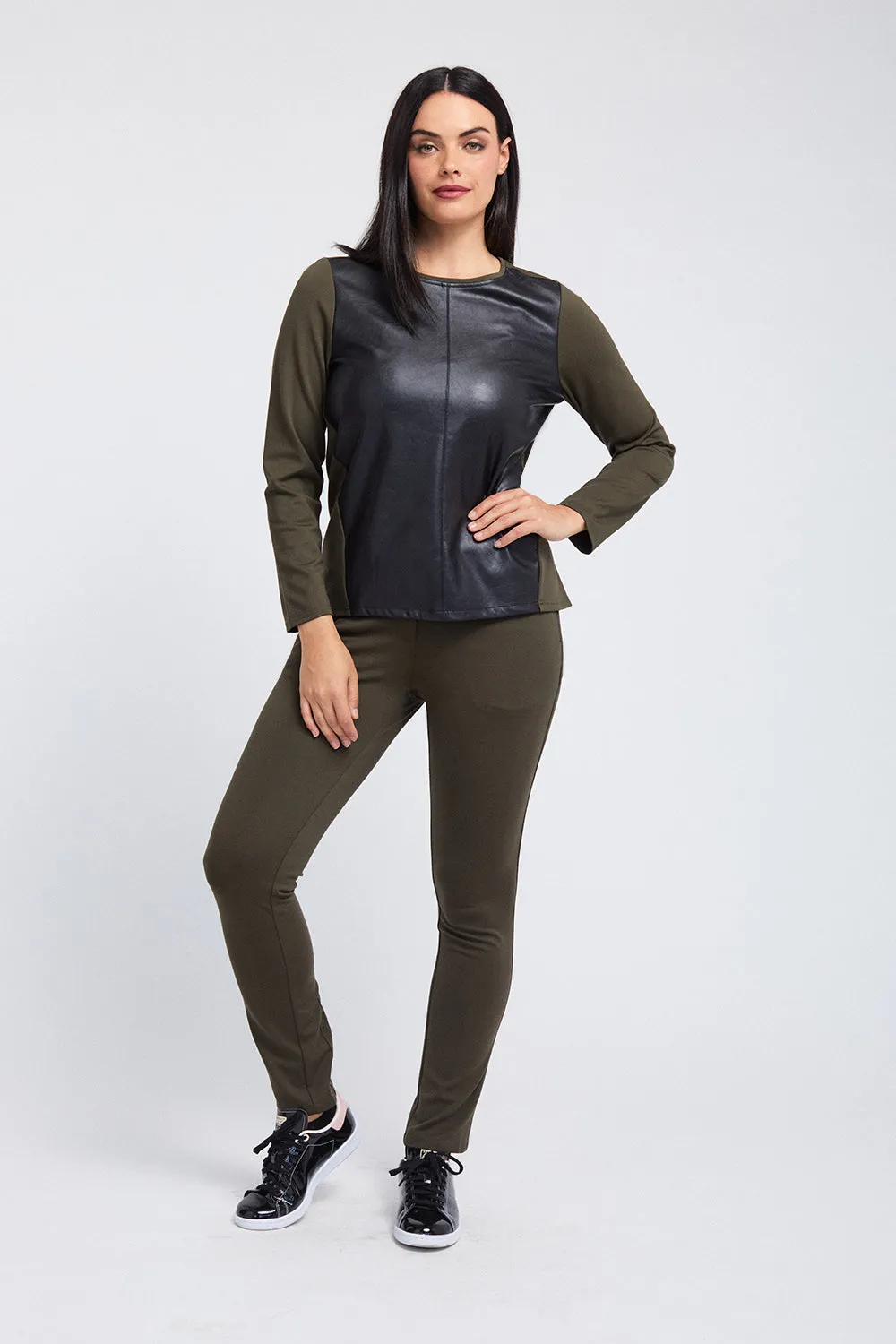 Robyn Long Sleeve Crew - Mixed Media: FINAL SALE