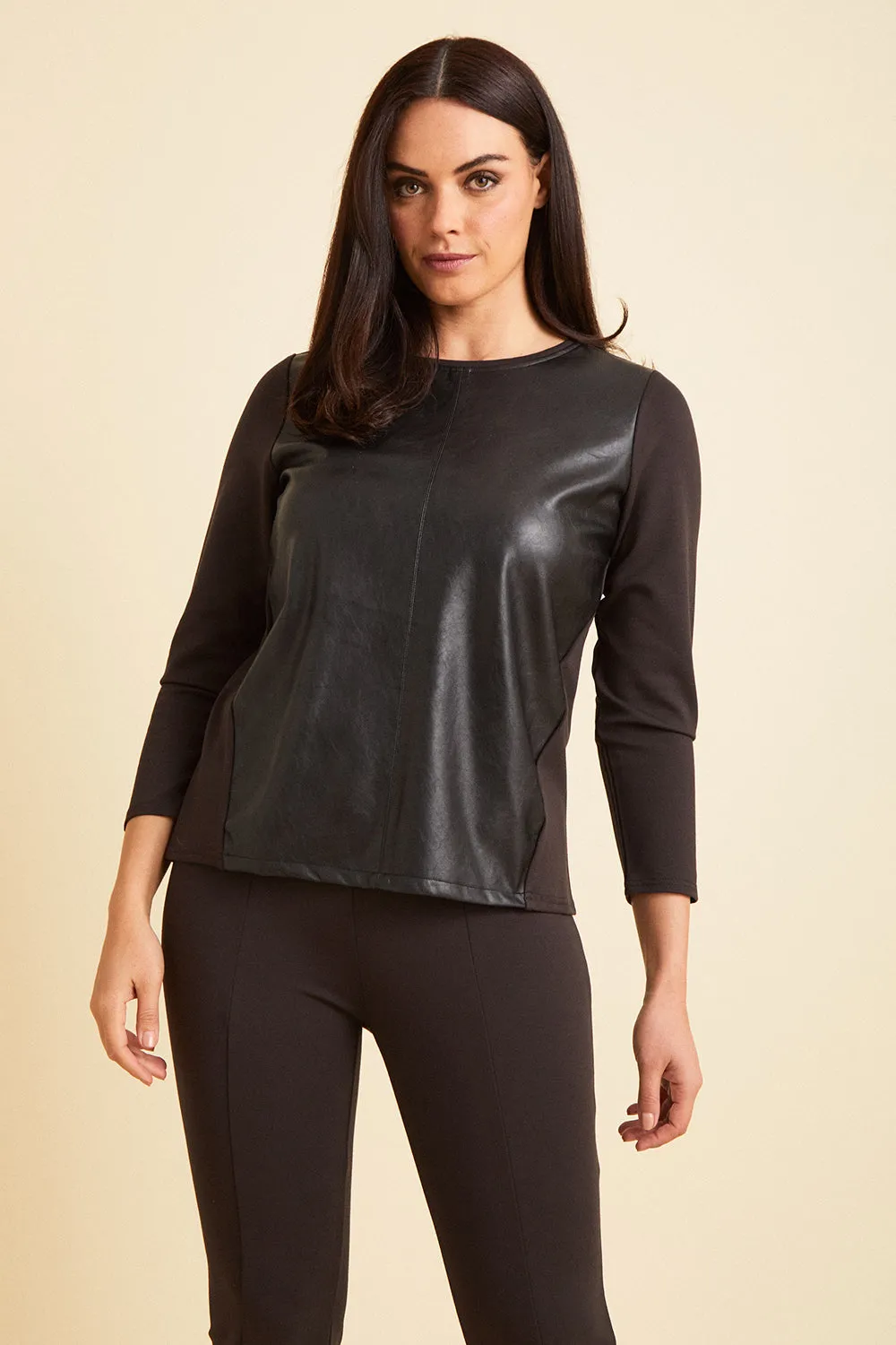 Robyn Long Sleeve Crew - Mixed Media: FINAL SALE