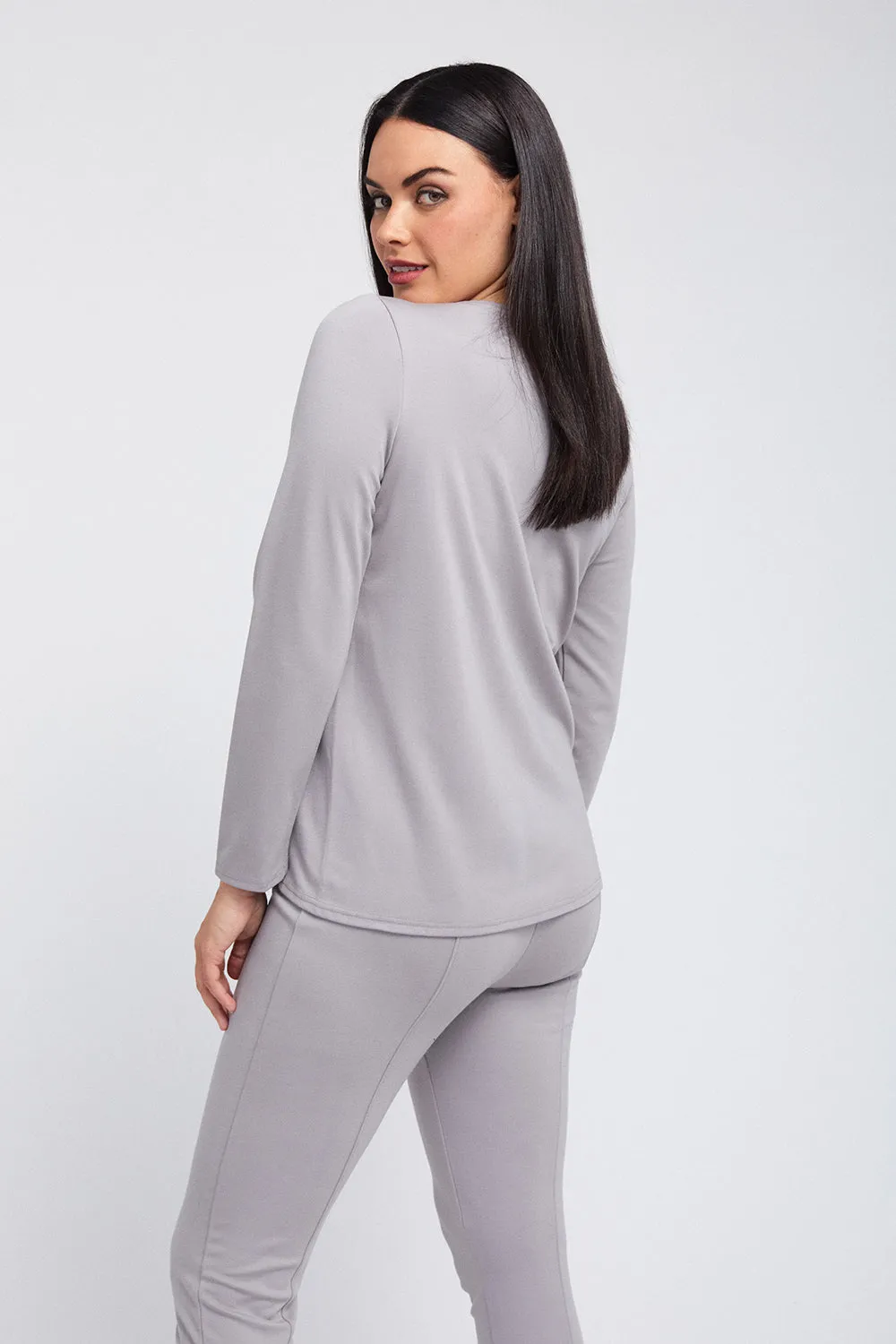 Robyn Long Sleeve Crew - Mixed Media: FINAL SALE