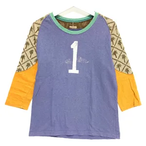 [S] Kapital 3/4 Sleeve Palm Tree Tee Blue