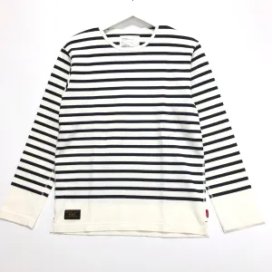 [S] WTaps Vasque Border L/S Shirt White/Navy
