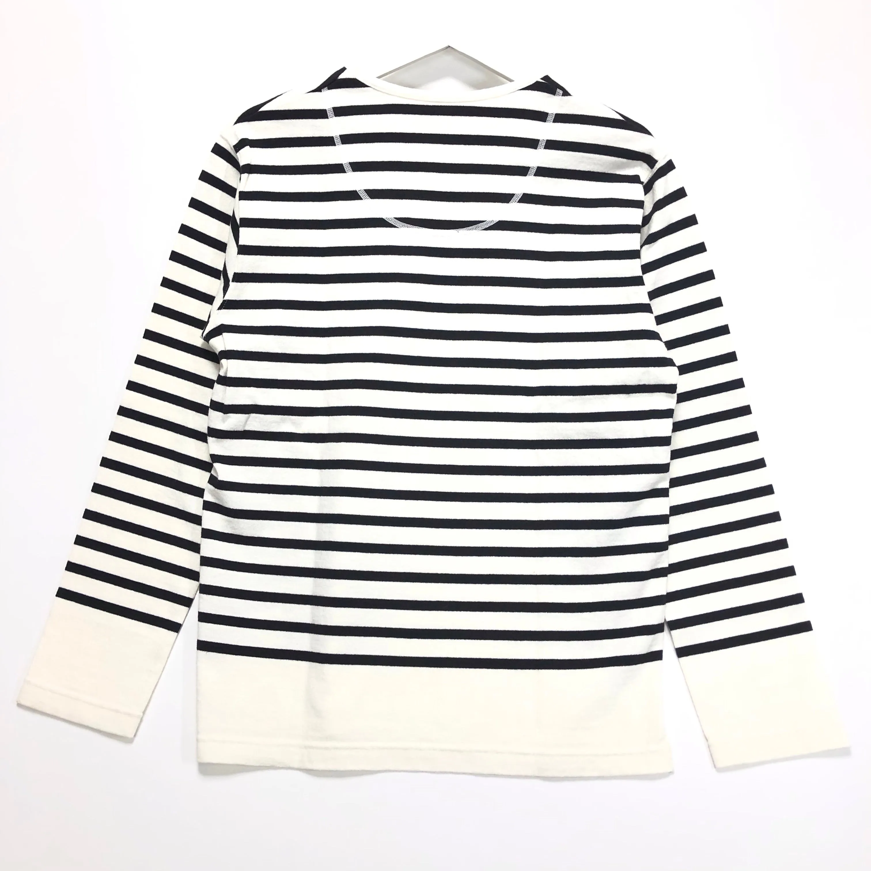 [S] WTaps Vasque Border L/S Shirt White/Navy