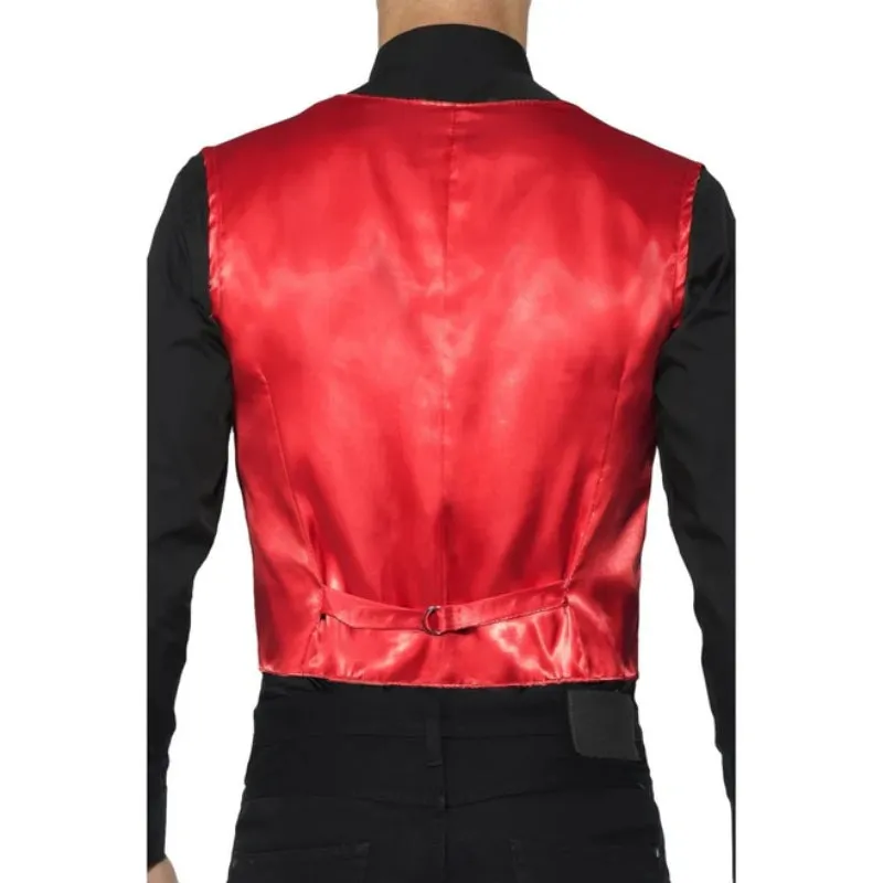 Sequin Waistcoat, Red