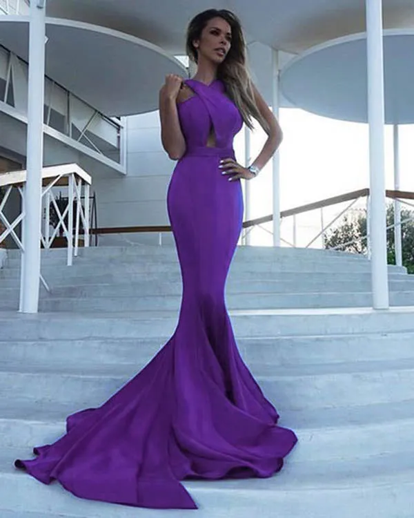 Sexy Mermaid Prom Dresses Halter Spandex Fabric Delicate Prom Party Gowns 2018 Evening Dress